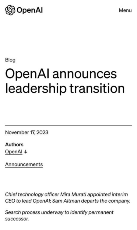 周一见 | OpenAI 新CEO上任，阿尔特曼“独角戏”终落微软？