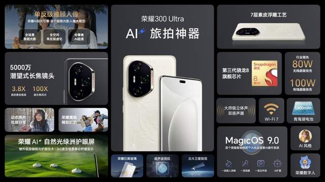 荣耀300系列重磅发布  里程碑之作引领档位越级进化
