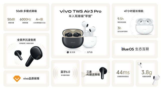 更沉浸更好听，“半入耳降噪苹替”vivo TWS Air3 Pro正式发布